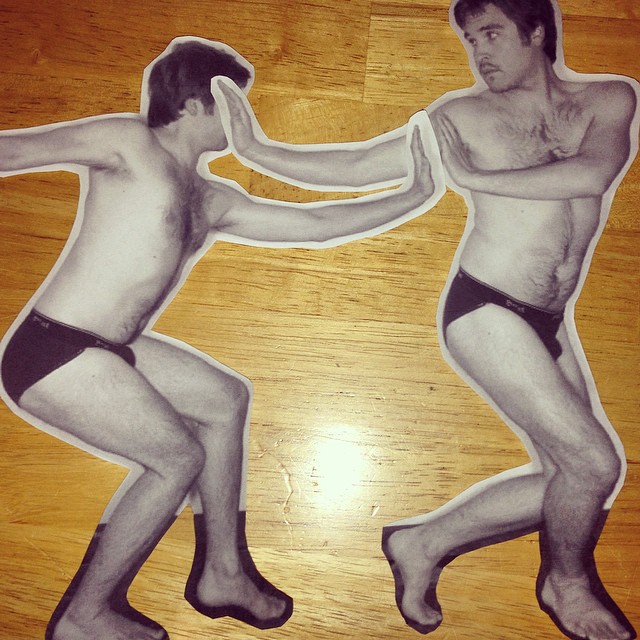 Inkjet cutouts. T'ai chi poses.