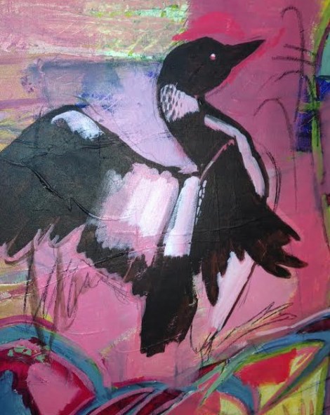 Dynamo II (detail). Acrylic, charcoal, aquarelle, collage on canvas.
