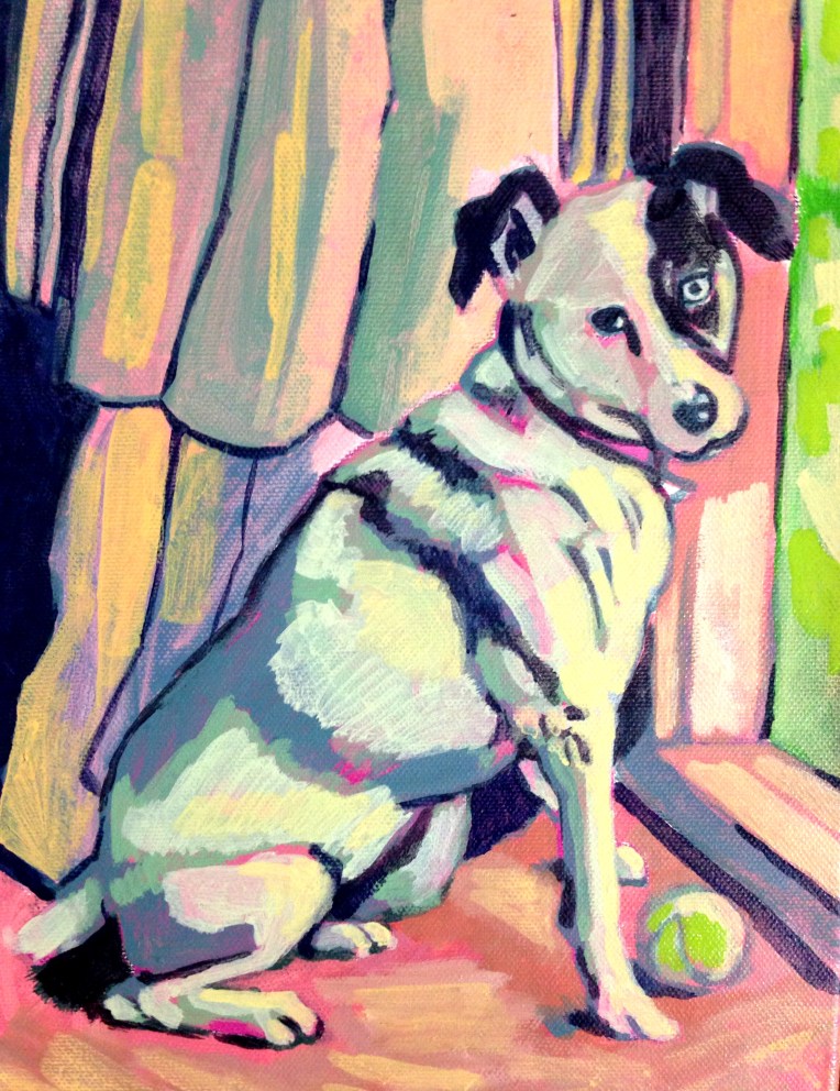 Untitled (Commission). Acrylic on canvas. 8" x 10"