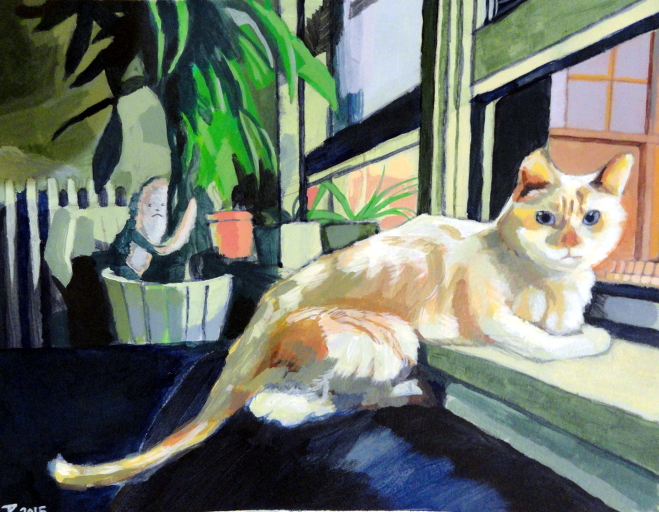 Monster portrait. Acrylic and graphite on heavyweight paper. 11