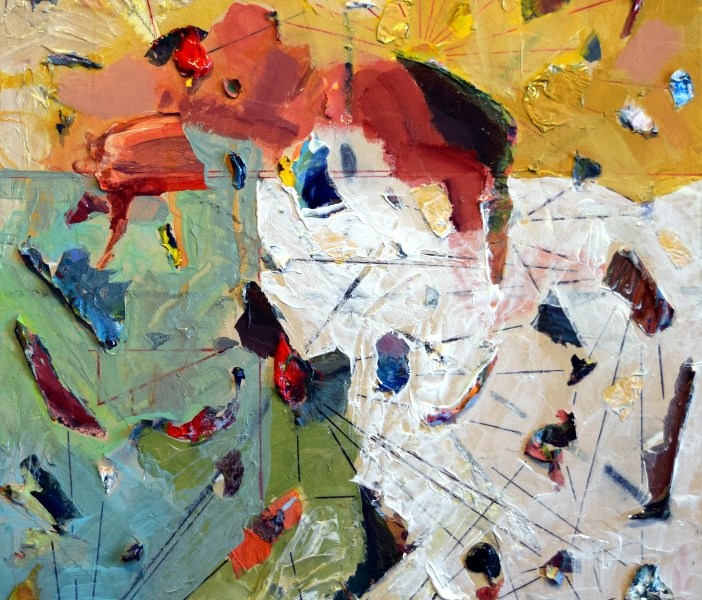 Coagulation Study (Golden Ratio). Mixed media. 12" x 16"