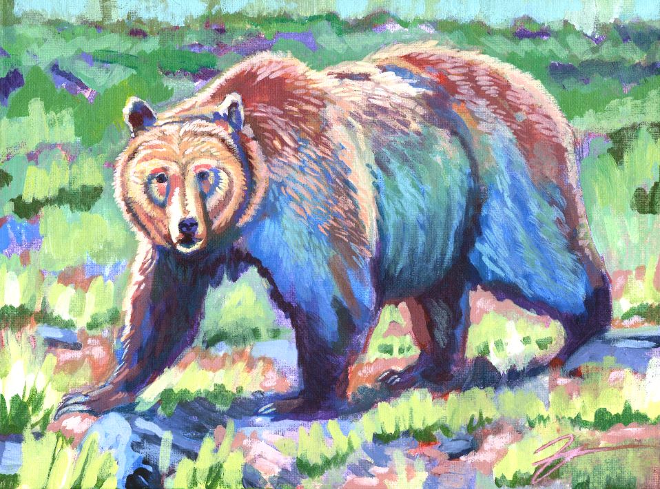 Ursus arctos horibilis. Acrylic on canvas. 9